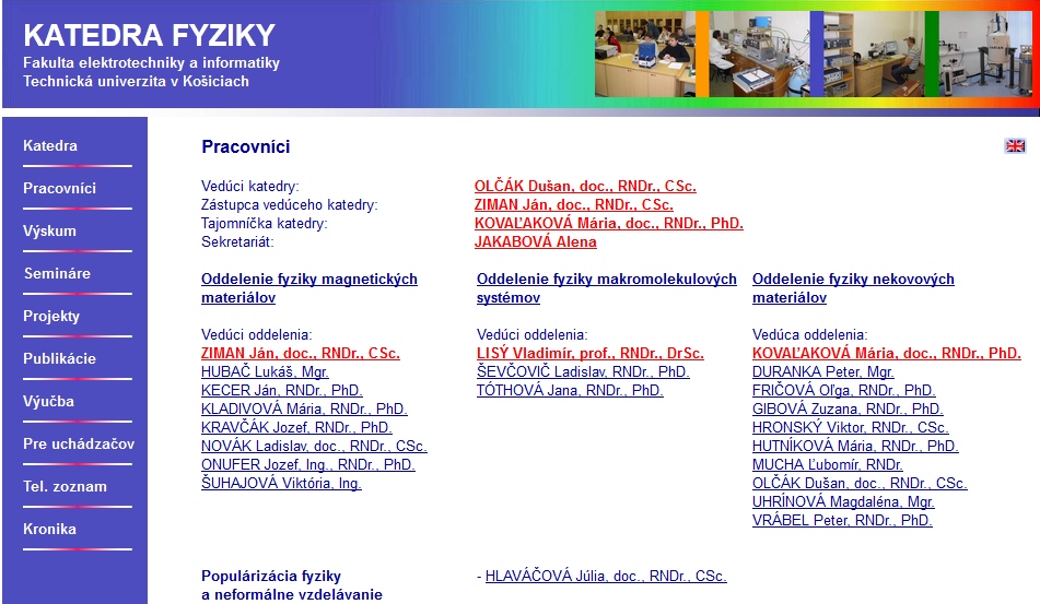 KATEDRA FYZIKY